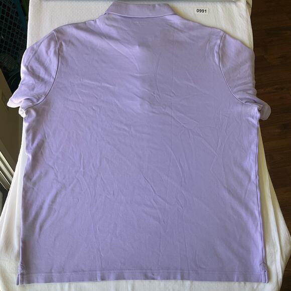 Lands’ End Men’s Short Sleeve Polo Shirt Size XL, Lavender Purple - Picture 7 of 7